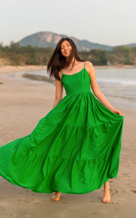 Lumley Lush Tiered Maxi Dress - Watercolor